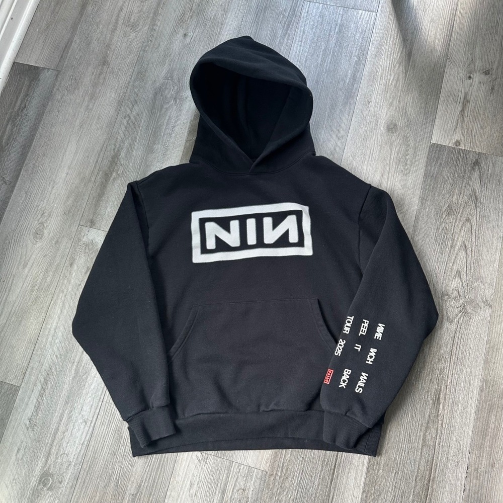 Nine Inch Nails NIN Black Hoodie 2025 Tour Graphic Men's Small